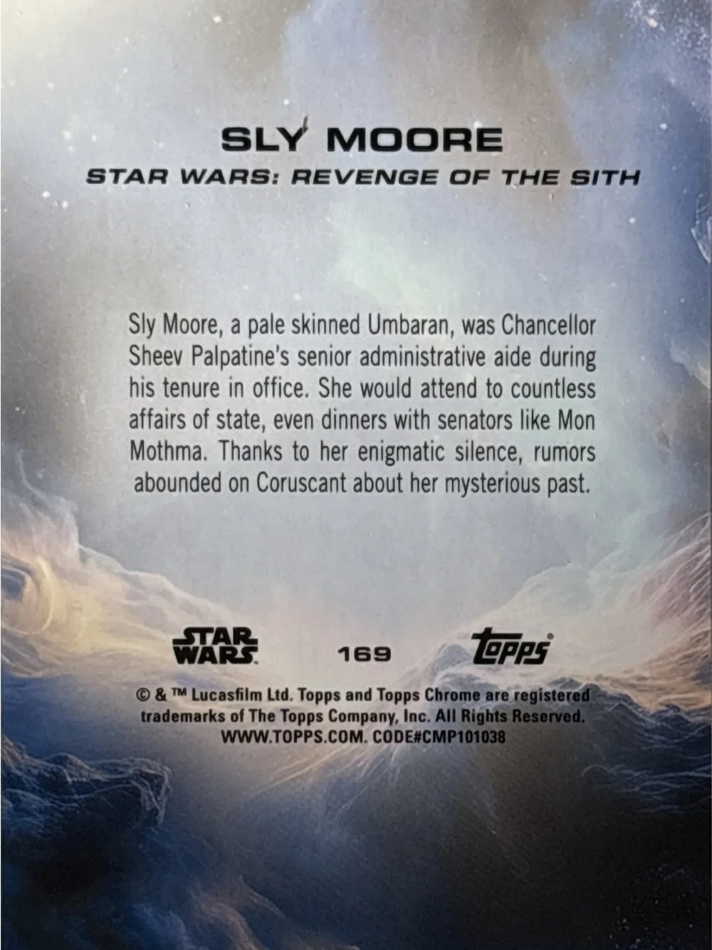 Topps Chrome Star Wars Sly Moore Chrome Card - Picture 2 of 2